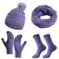 thumbnail image 4 of Winter Accessories Set for Women - Woolen Hat Gloves and Socks 4 Piece Ensemble for Cold Weather, 4 of 4