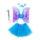 thumbnail image 5 of Conjunto de disfraz de hada para niñas, 4 piezas, Cosplay para niños, falda tutú con ala de Ángel, vestido con diadema para fotografía, recuerdos de Azul Fernando Ala del ángel, 5 of 8