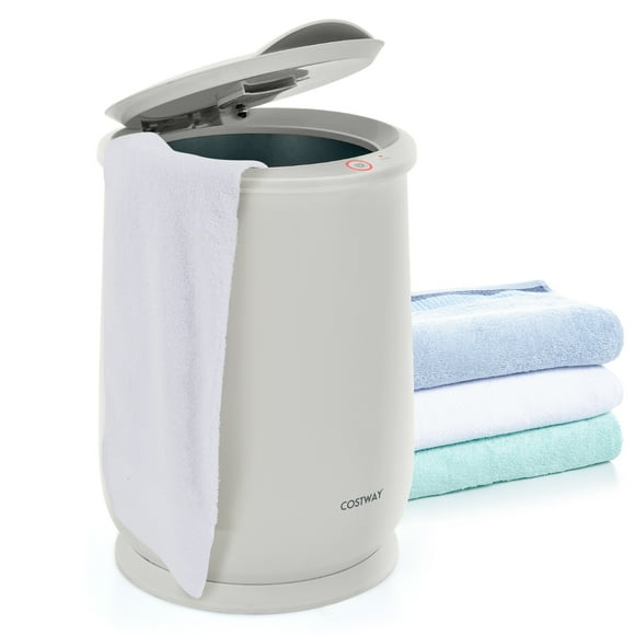 Costway 21L Serviette de Salle de Bain Chauffe-Serviettes de Spa Seau Auto Arrêt Gris