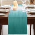 thumbnail image 3 of Table Runners 72 Inches Long Dress Scarves, Teal Green Ombre Farmhouse Kitchen Table Runner, Coffee Tablerunners, Contemporary Gradient Abstract Art 18x72 Inch, 3 of 9