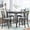 Gray, variant on 5-piece Walnut Solid Wood - Counter Height Dining for Small Space - Ideal for Family Meals - Comfortable and Durable Set