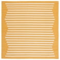 thumbnail image 6 of SAFAVIEH Montauk Amadine Striped Cotton Area Rug, Gold/Ivory, 4' x 6', 6 of 10