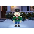 thumbnail image 2 of 3 ft. Yuletide Lane LED Light Up Outdoor Tinsel Nutcracker Christmas Decoration, 2 of 5