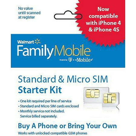 Walmart Family Mobile Standard & Micro SIM Starter Kit