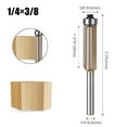 thumbnail image 1 of Bgsha 6mm 1/4in Shank Trim Router Bit 3blades With Bearing Woodworking Milling Cutter, 1 of 5