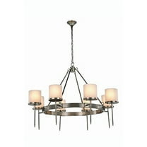 Elegant Lighting Bradford 45" 8 Light Chandelier in Vintage Nickel