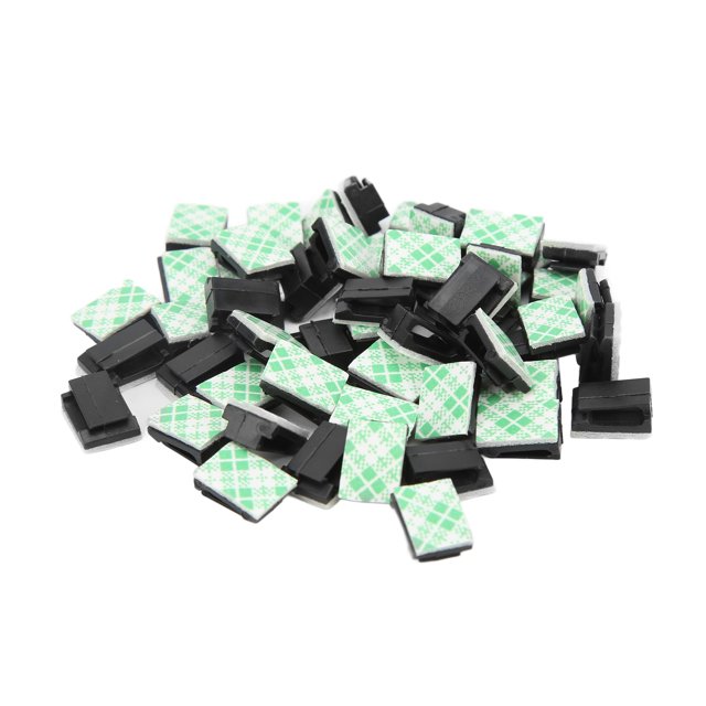Support de Cordon, 50pcs Auto-Adhésif Clips de Câble de Gestion de Fil Adhésif Pince à Câble Durabilité Prolongée