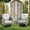 Dark Gray Rattan,Light Gray Cushion, variant on 3 Piece Outdoor Bistro Swivel Chairs Set, Patio Bistro Set w/ 360° Swivel Rocking Chairs & Table, All-Weather Conversation Set with Metal Frame for Patio Backyard Porches or Garden - Light Gray