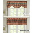 thumbnail image 4 of Bohemian Art Geometric Graphics Window Valance Curtain Kitchen Cafe Short Curtains Living Room Tie-Up Valance Curtain, 4 of 6