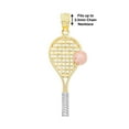 thumbnail image 4 of Charm America - Gold Tennis Racquet with Rose Gold Ball - 10 Karat Solid Gold, 4 of 4