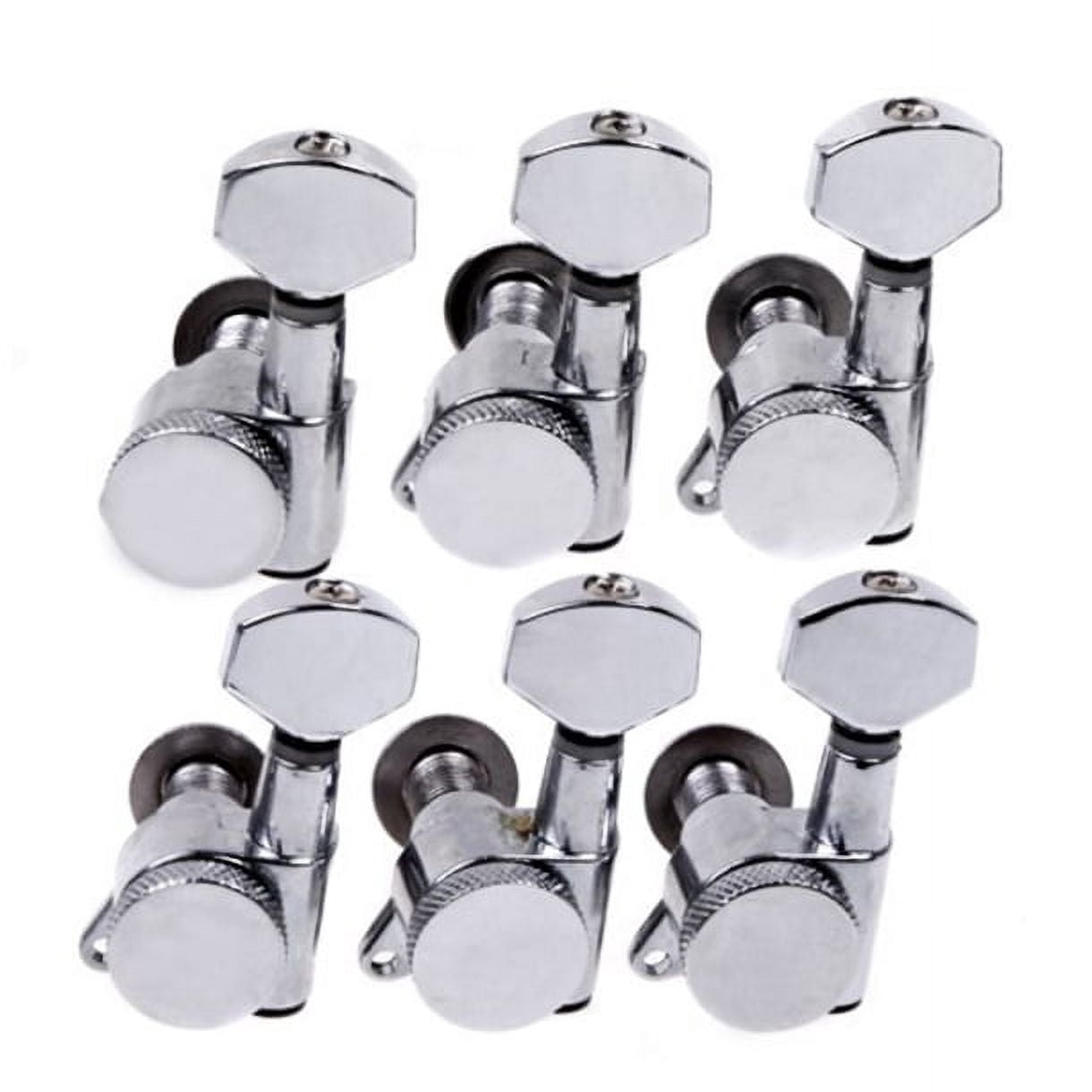 OUNONA Tuner Tuning Spindle Head Steel String Guitar Machine Heads Silver