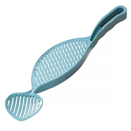 

Plastic Rice Wash Drainer Hollow Draining Board Food Leak Proof Filter Sieve Kitchen Gadget Blue