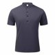 thumbnail image 1 of pstuiky camisetas camisas para hombre, Camisa informal de color liso con botones y cuello alto para hombre, versátil, de manga corta camisas casuales para hombre l, 1 of 8