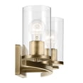 thumbnail image 5 of 45497NBRCLR Kichler Lighting Crosby - 3 Light Bath Vanity-8.75 Inches Tall and 23 Inches Wide-Natural Brass Finish-Clear Glass Color, 5 of 9