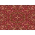 thumbnail image 1 of Ahgly Company Machine Washable Indoor Rectangle Transitional Grapefruit Red Area Rugs, 3' x 5', 1 of 7