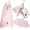 Pink, variant on Leather Bat Keychain Car Key Fob EDC Key Chain Case Accessories with Key Ring Clip for Men Women Boyfriend Gifts