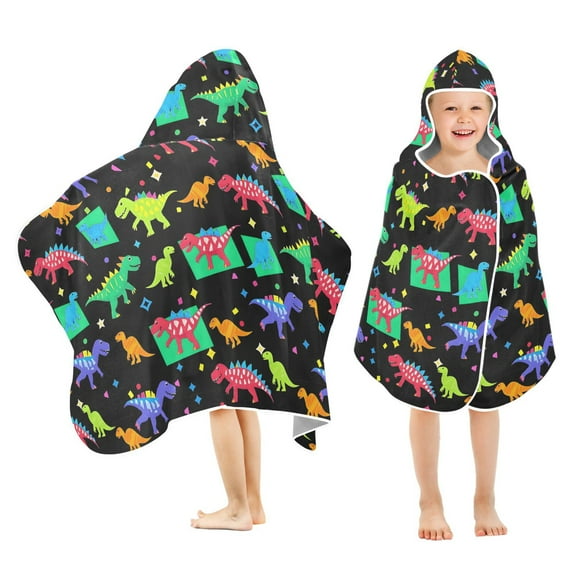 joogoo Dinosaur Kids Hooded Beach Towel Baby Bath Towel 23.5"x50"