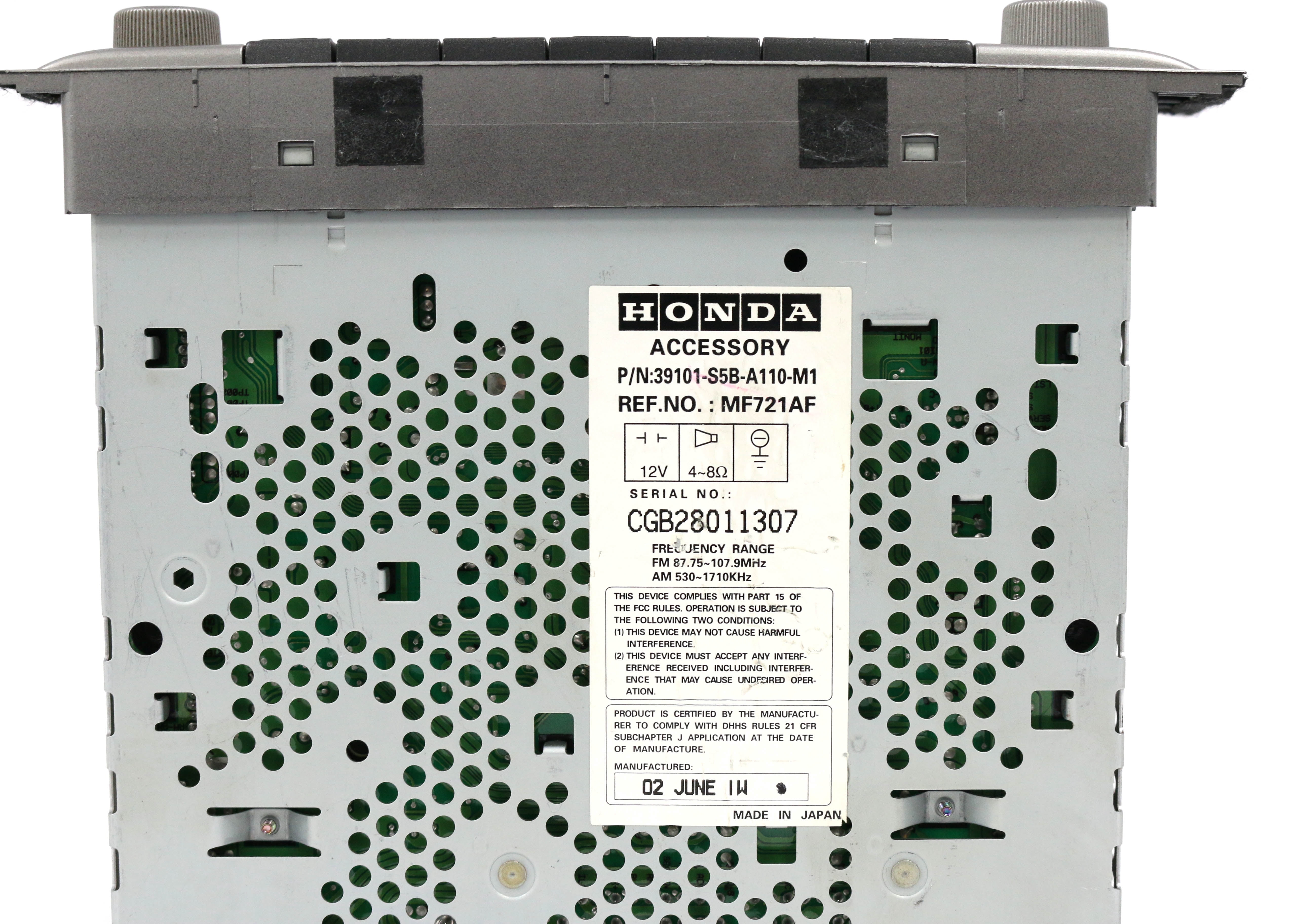Restored 2003 Honda Civic Factory OEM AM FM Radio CD Player 39101-S5B-A110-M1 2TC4 (Refurbished)