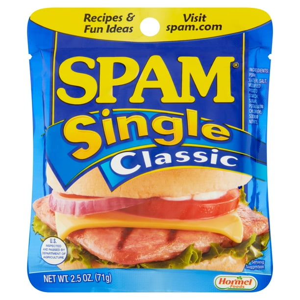 SPAM Classic Single Lunch Meat, 2.5 oz Pouch