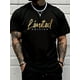 thumbnail image 1 of Camiseta informal de mezcla de algodón para hombre con estampado geométrico de edición limitada. Ligera y cómoda. Lavable a máquina. Corte regular. Talla grande. Camiseta para uso diario. Estampado ge, 1 of 6