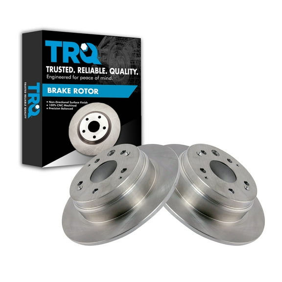 TRQ Rear Disc Brake Rotor Pair Set for 01 02 03 Acura CL BRA75593