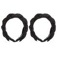 thumbnail image 2 of Diademas Anchas 2 Piezas Previenen Resbalones Elásticos Aros para El Cabello para Mujeres Negros para Maquillaje para Viajes ANGGREK Otros, 2 of 8