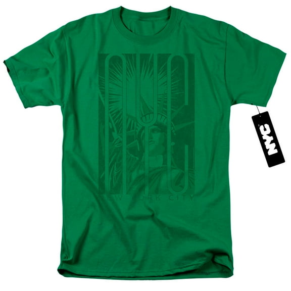 New York City Liberty Adult 18/1 T-Shirt Kelly Green