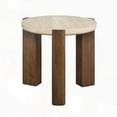 thumbnail image 2 of Travertine Top Table with 50mm Thickness & Dark Oak Base, 2 of 6