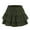 Army green, variant on Women's Mini Pleated Skirt High Waisted Ruffle Tennis Skirts Sports Skater Running Skorts with Shorts Pockets S