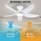 thumbnail image 4 of Ventilador de techo Kviflon de 46 pulgadas con control remoto/app de luces, color blanco, 4 of 9