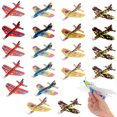 thumbnail image 1 of 24 Pcs Avion en Mousse pour Enfants Bricolage Planeur à Lancer à la Main 360° Jouet Volant Jouets, 1 of 8