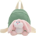 thumbnail image 3 of gcong Adorable Cartoon Bunny Backpack Lightweight School Bag For Toddler Daily Use Outdoor Travel Green, 3 of 3