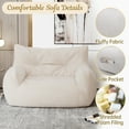 thumbnail image 5 of YINIX Corduroy Bean Bag Chair with Side Pocket for Adults, Beige, 5 of 7
