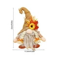 thumbnail image 2 of Thanksgiving Day Gnome, Christmas Gnome, Light Up Nordic Tabletop Gnome Decoration, Beige Yellow Knitted Fabric LED Lighted Holiday Decor 9 Inch Battery Operated, 2 of 7
