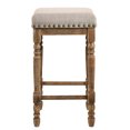 thumbnail image 2 of Set of 2 Counter Height Stools in Beige / Suitable for Kitchen Dining, 2 of 2