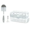 Munchkin Baby Bottle & Small Parts Cleaning Set, Includes High Capacity Dishwasher Basket & Bristle Bottle Brush, Grey