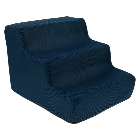 LINFANG 3 Step Dog Stair with Removable Washable Cloth Cover 10.63inch High Cat Stair Stable Pet Step for Small Dogs Cats or Pets