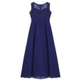 thumbnail image 7 of iEFiEL Girls Chiffon Lace Flower Girl Dress Wedding Bridesmaid Gown Navy Blue 4, 7 of 7