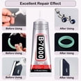 thumbnail image 5 of B7000 Jewelry Glue for Making, FITTDYHE 1PCS 110ML/3.7 fl oz Clear Adhesive for Rhinestone, Fabric, Multipurpose Super B-7000 for Phone Repair, Nail Art, Wood, Glass, Charms, 5 of 7