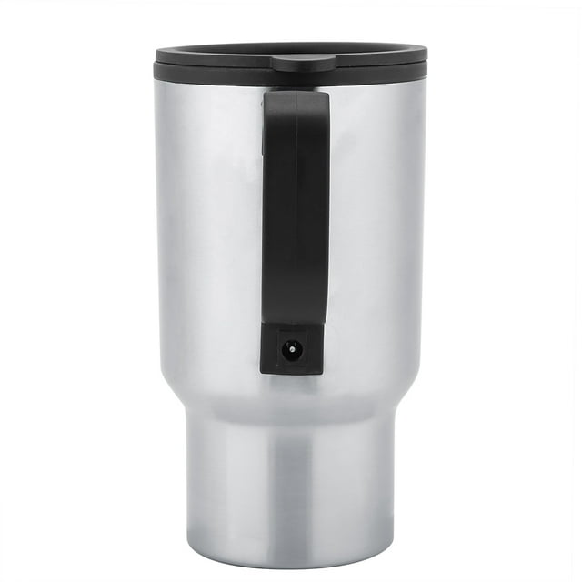 Cergrey 12V 450mL Stainless Steel Travel Mug Electric Car Heating Coffee Milk Cup Hot Water Bottle, Car Heating Cup, Car Heating Mug