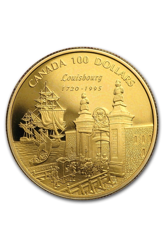 1995 Canada 1/4 oz Proof Gold $100 Louisbourg