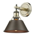 thumbnail image 4 of Yep by Golden Lighting Orwell 1-light Vanity in Aged Brass and Pine Green shade, 4 of 7