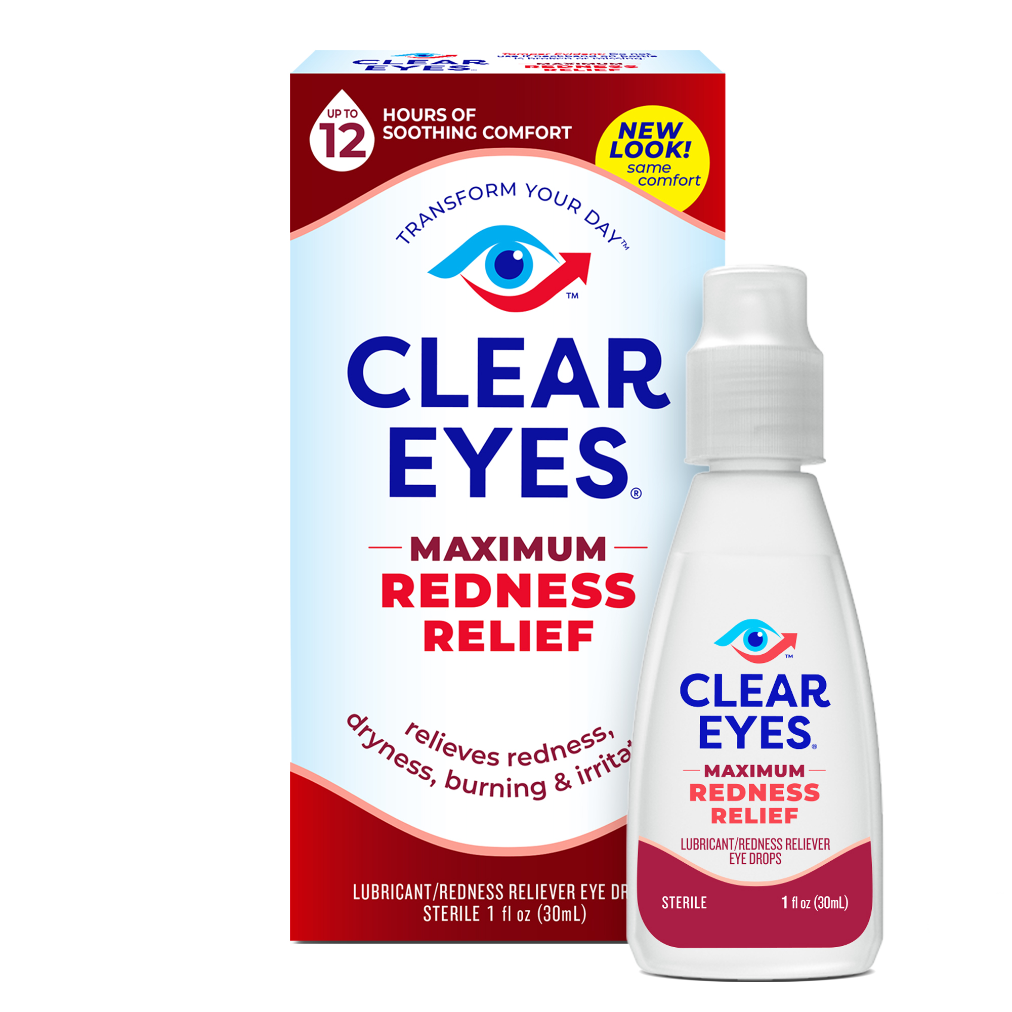 Clear Eyes Maximum Redness Eye Relief Lubricant Eye Drops, 1 fl oz - image 2 of 13