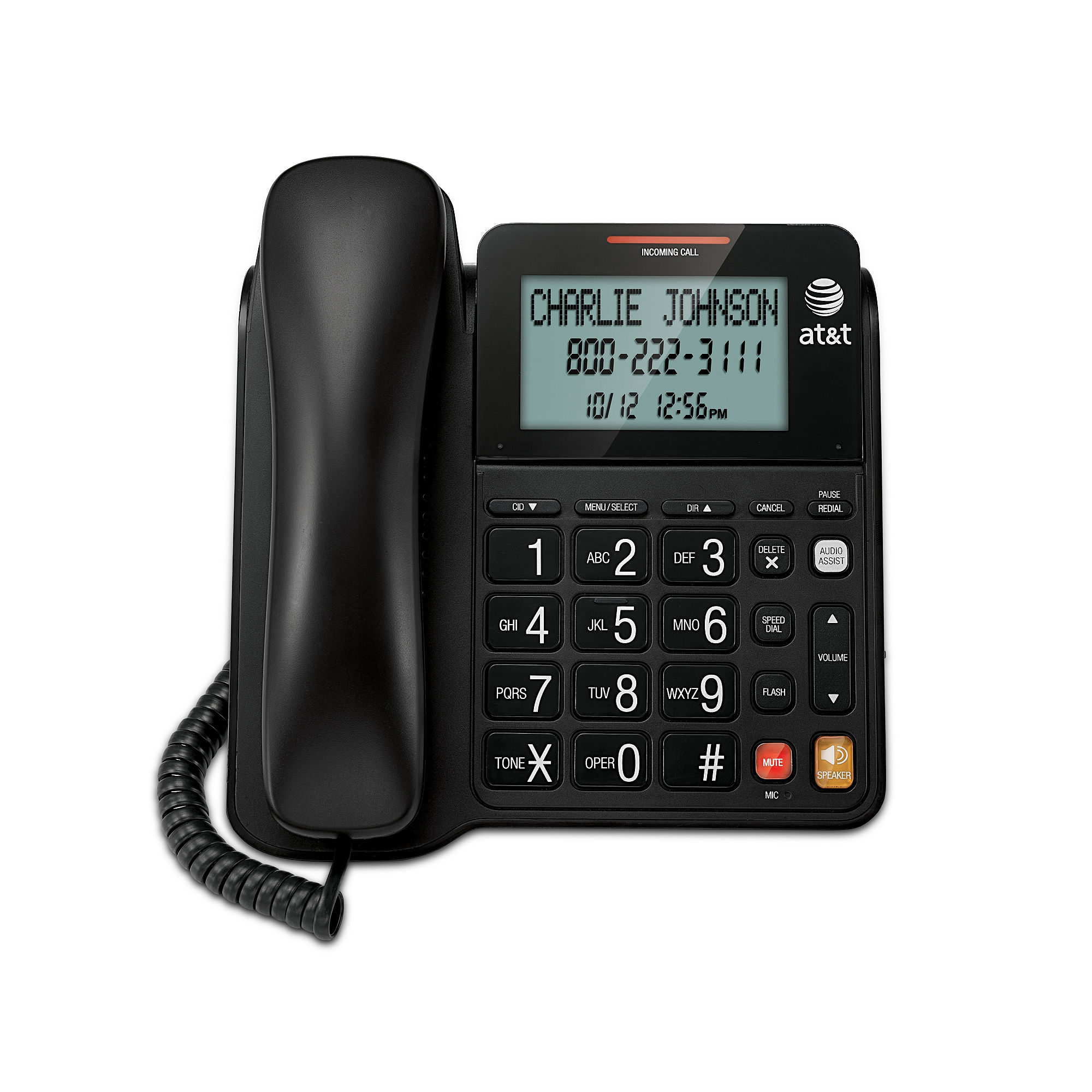 AT&T CL2940 Corded Single Line Speakerphone Caller ID/Call Waiting with Large Tilt Display - image 3 of 6