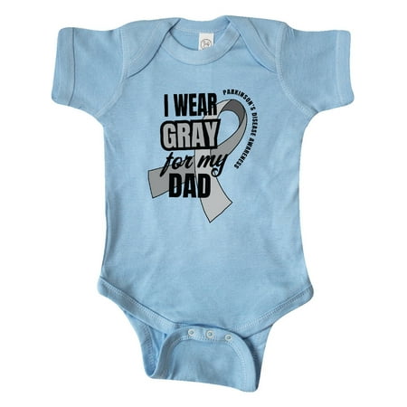

Inktastic I Wear Gray For My Dad Parkinsons Disease Awareness Gift Baby Boy or Baby Girl Bodysuit