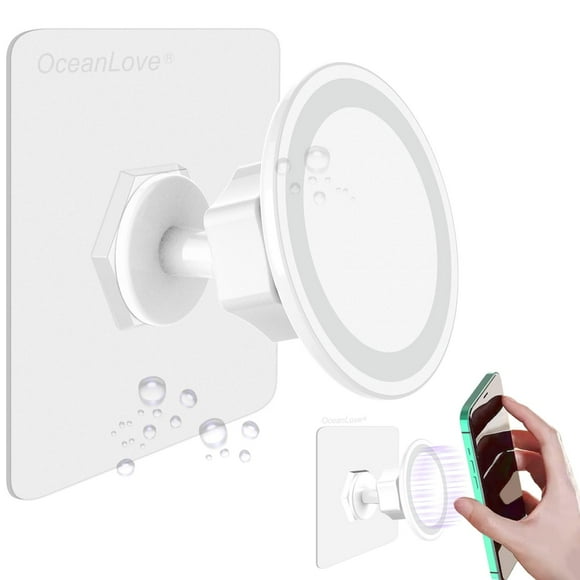 Soporte magnético para teléfono OCEANLOVE MagSafe para montaje en pared, blanco