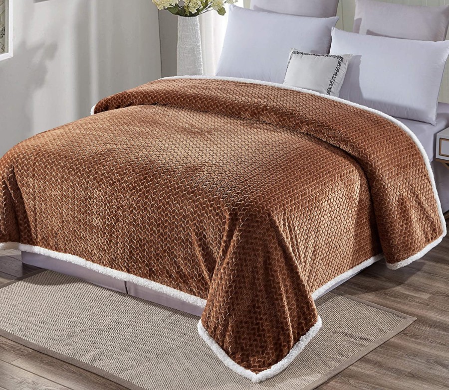 Sheridan Ultra Plush and Cozy Braided Faux Shearling Blanket Queen