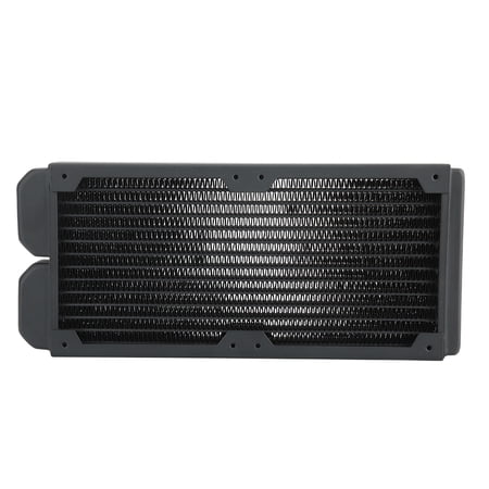 Rupoun PC Heat Sink Water Cooling Heat Dissipating Copper Radiator for Desktop Computers, 14 Pipes, Brass Water Chamber, 240mm / 9.45 inches