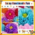 21pcs Mexican Paper Flowers, DHF10 Fiesta Paper Flowers, Colorful