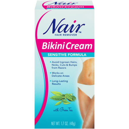 Nair Bikini Cream with Green Tea Sensitive Formula, 1.7